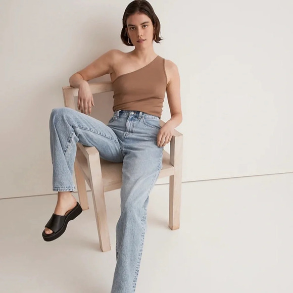 Madewell Denim - Madewell Petite Baggy Straight Jeans Denim in Wash Olvera 28 Petite NWT # N1364